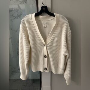 H&M Cream Knit Cardigan